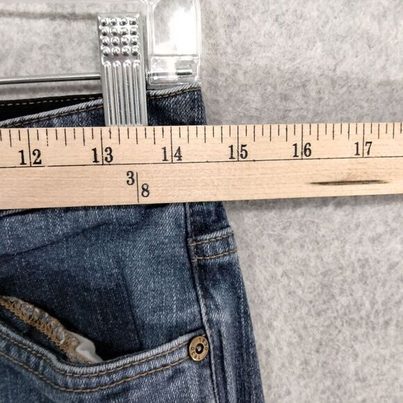 Woolrich Womens Blue Jeans Size 6 Petite x 26 Medium Wash Bootcut Denim - Picture 4 of 10